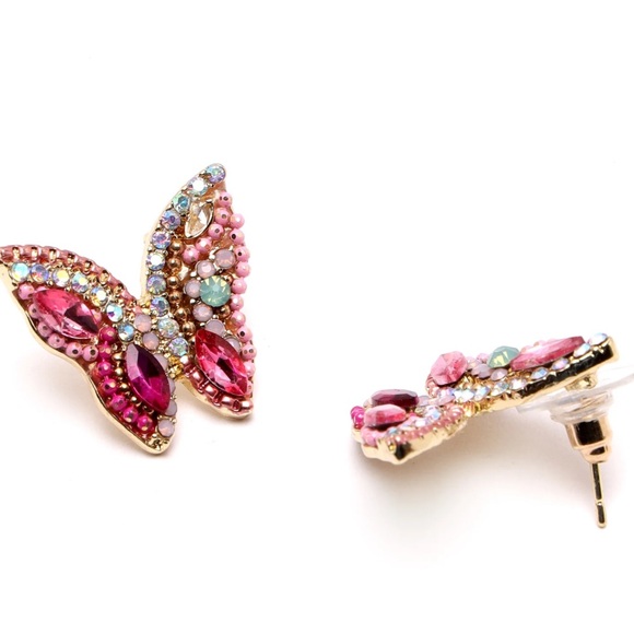 Nasty Gal Beaded Butterfly Studs - Picture 8 of 13